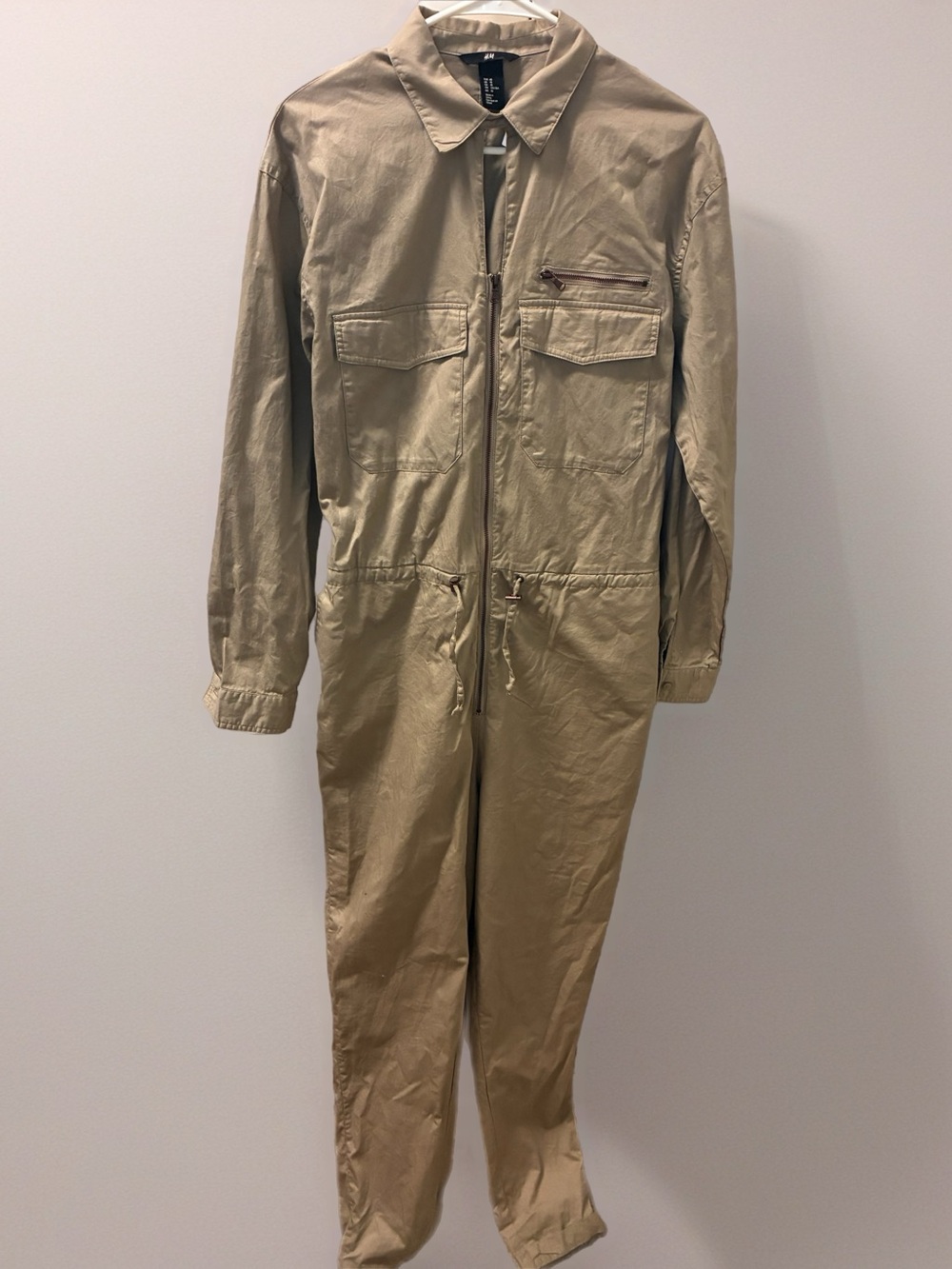 H&M Beige Utility Jumpsuit